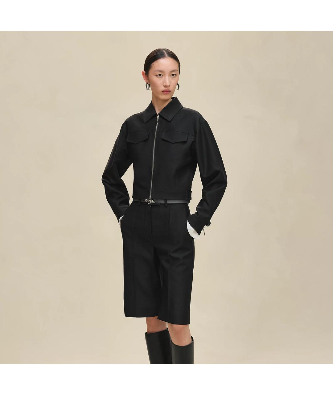 HERMES Черная вискозная куртка, фото 3