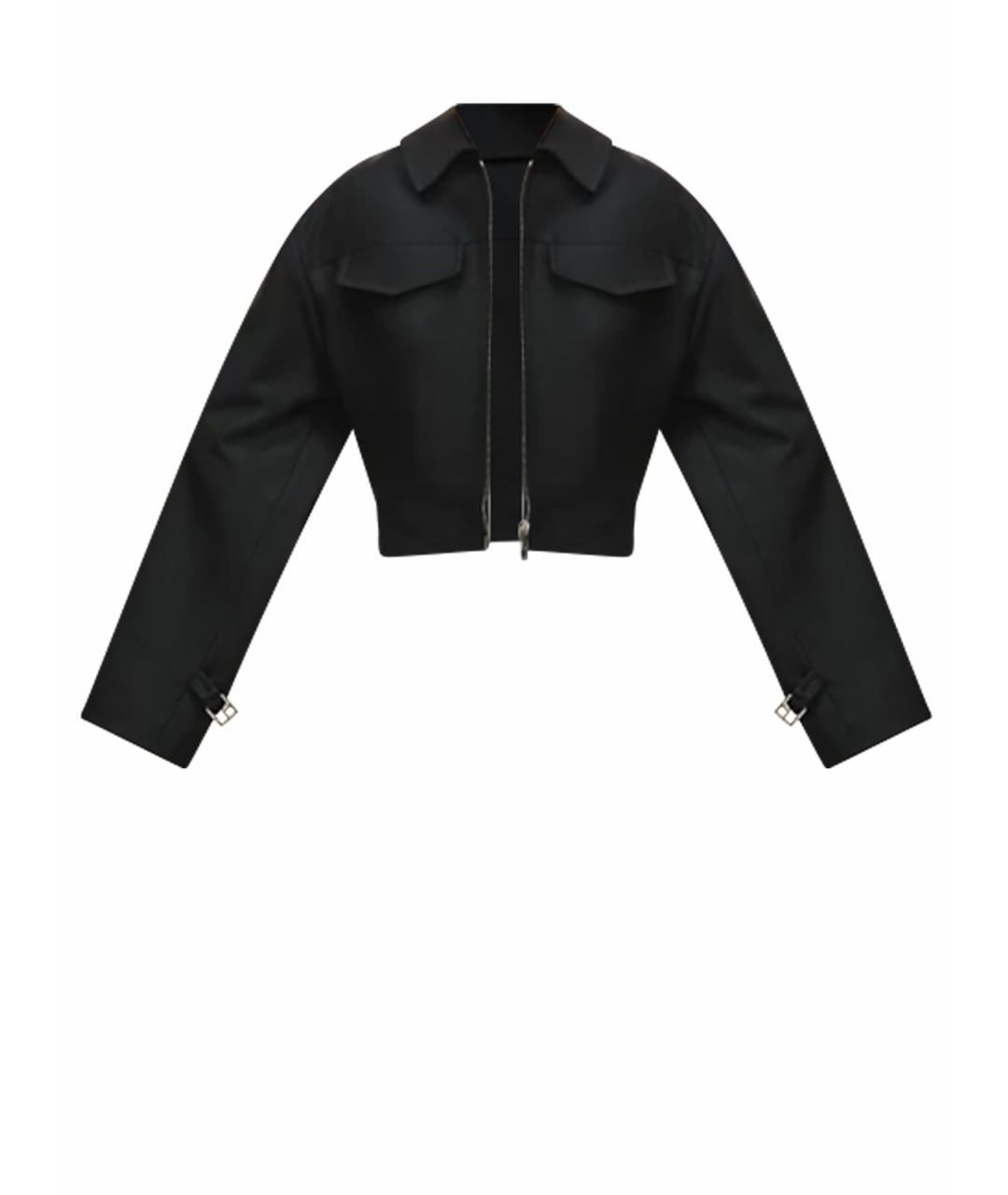 HERMES Черная вискозная куртка, фото 1