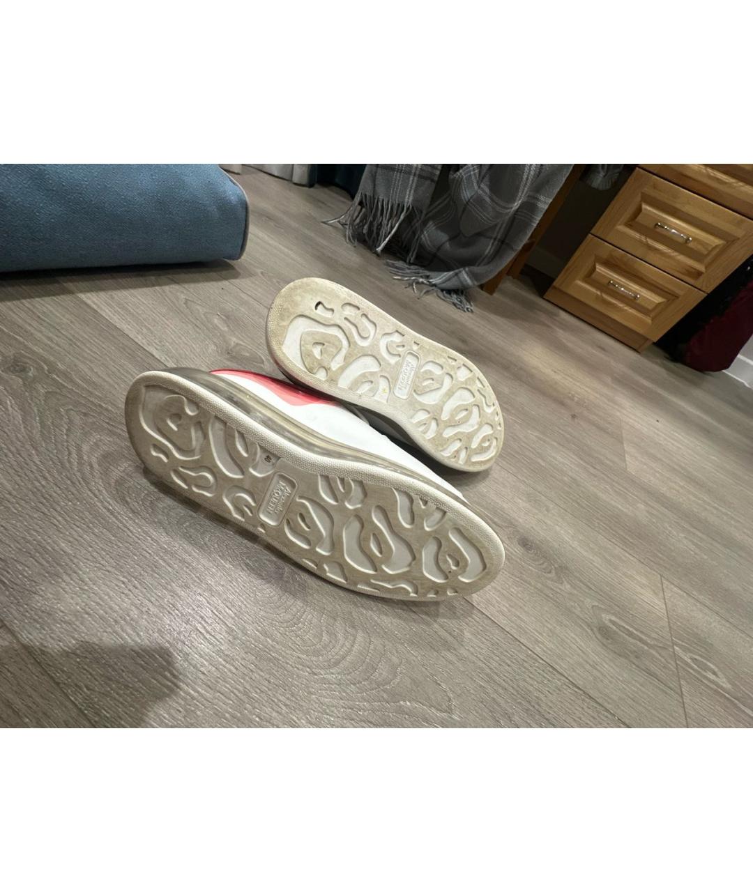 ALEXANDER MCQUEEN Белые кожаные кеды, фото 7