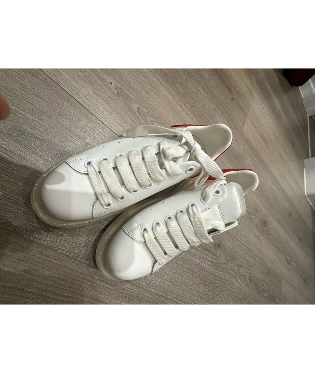 ALEXANDER MCQUEEN Белые кожаные кеды, фото 6