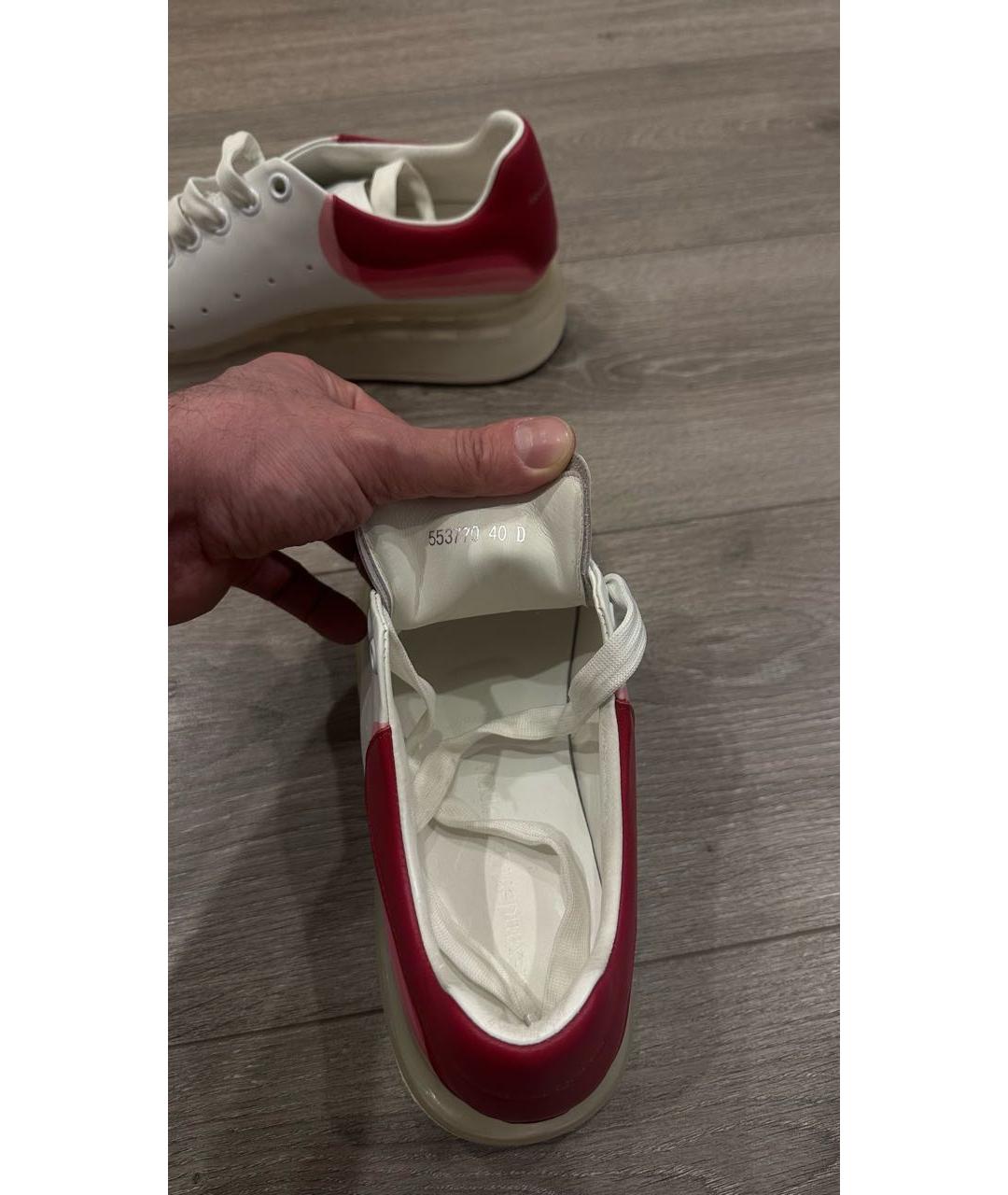 ALEXANDER MCQUEEN Белые кожаные кеды, фото 5