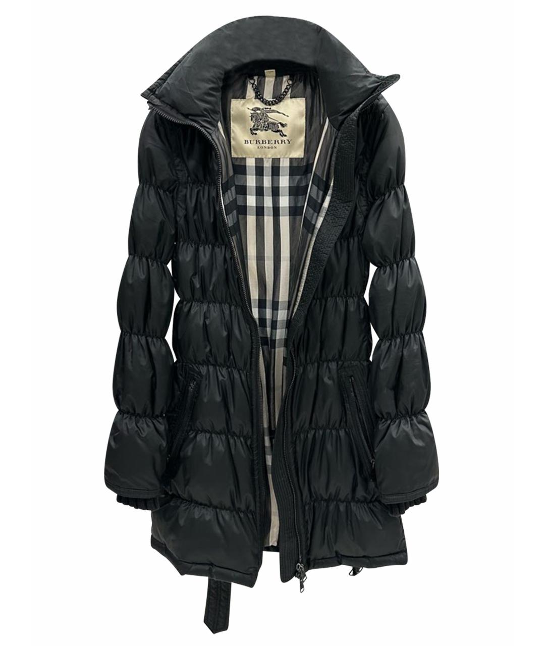 BURBERRY Черный полиэстеровый пуховик, фото 1