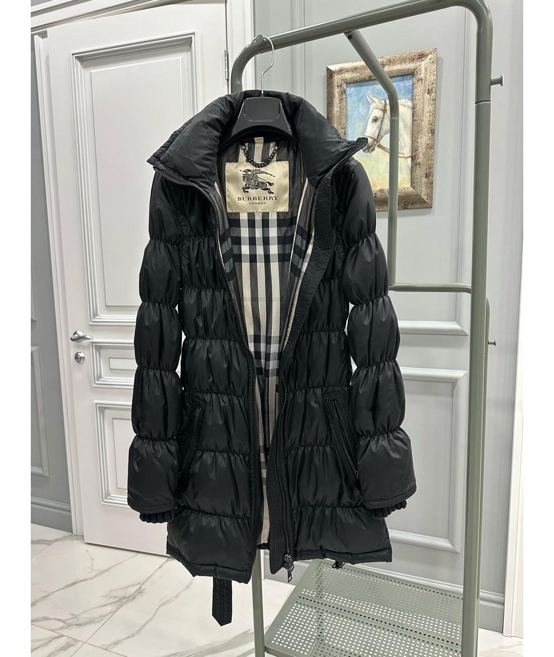 BURBERRY Черный полиэстеровый пуховик, фото 7