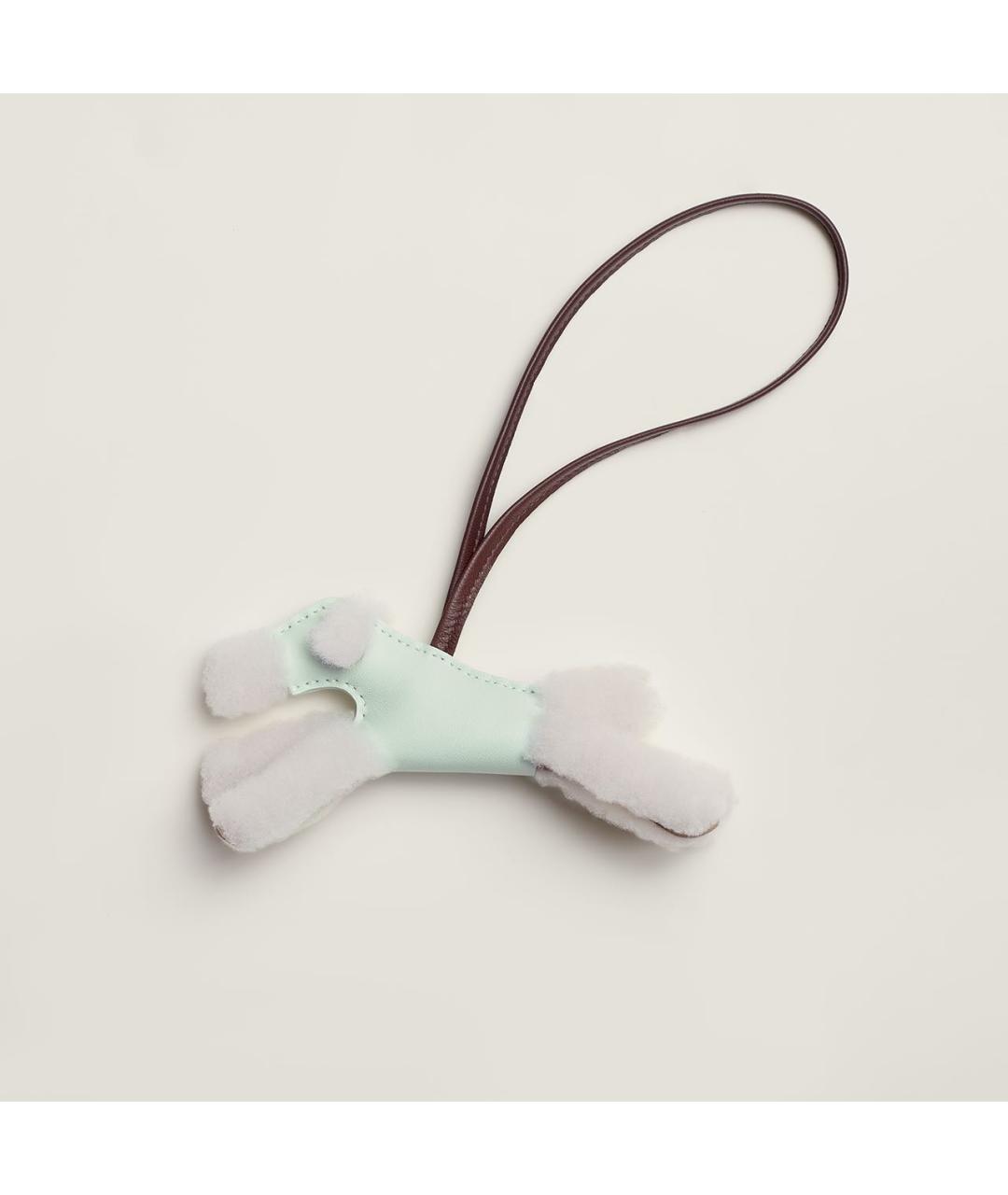 HERMES Белый брелок, фото 3