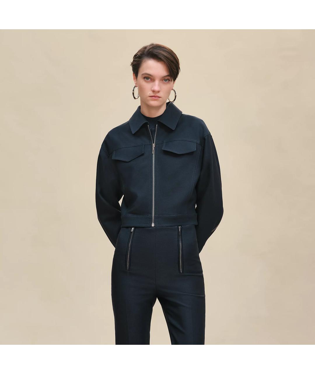 HERMES Черный вискозный жилет, фото 6