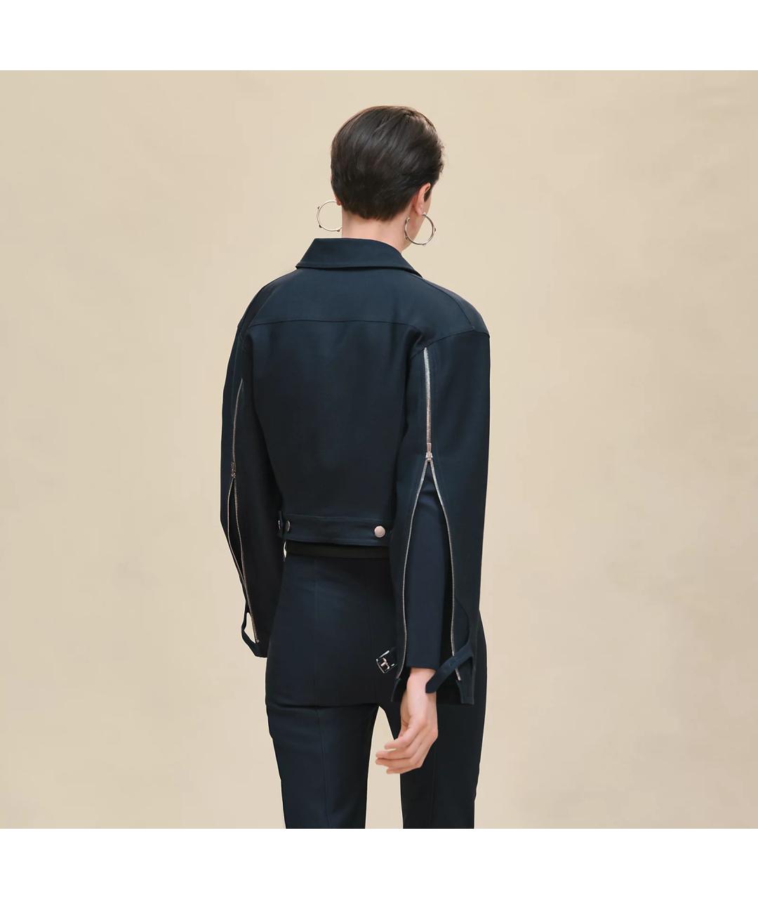 HERMES Черный вискозный жилет, фото 4