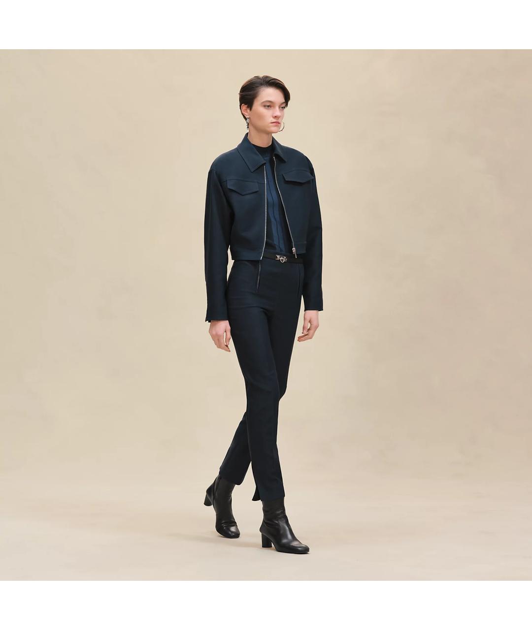 HERMES Черный вискозный жилет, фото 2