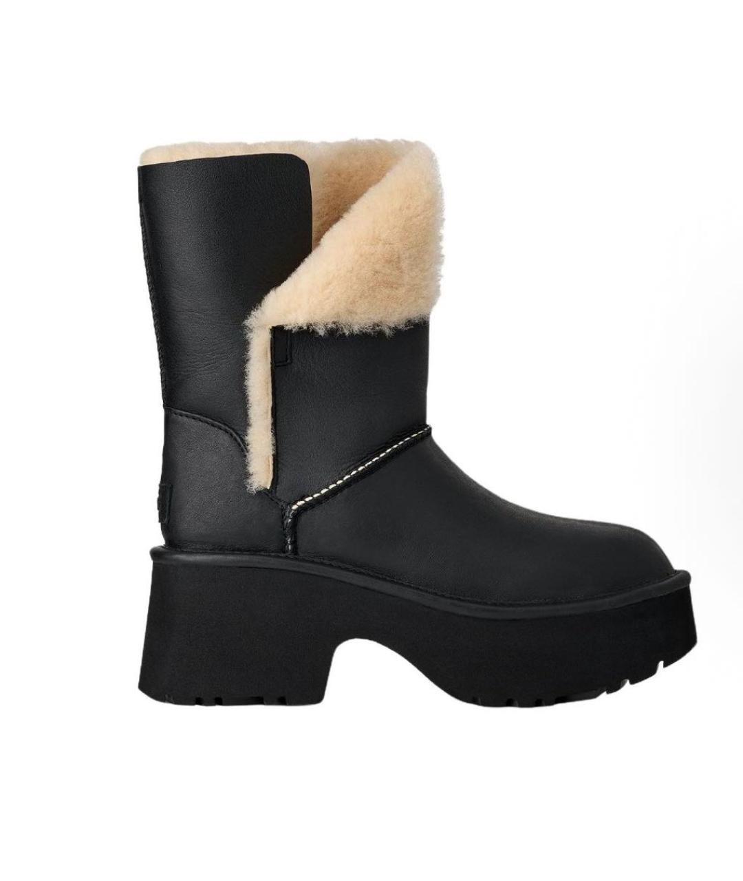 UGG AUSTRALIA Черные кожаные ботинки, фото 1