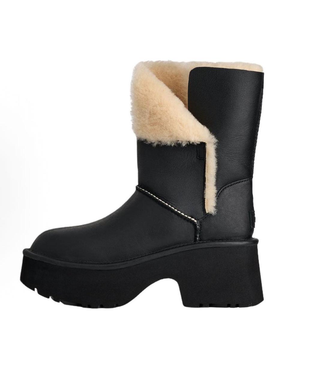 UGG AUSTRALIA Черные кожаные ботинки, фото 9