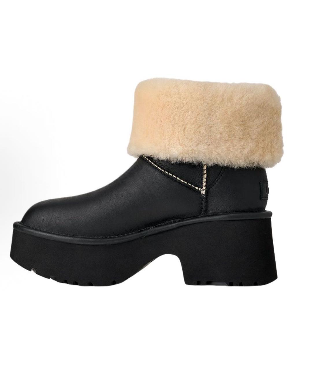 UGG AUSTRALIA Черные кожаные ботинки, фото 2