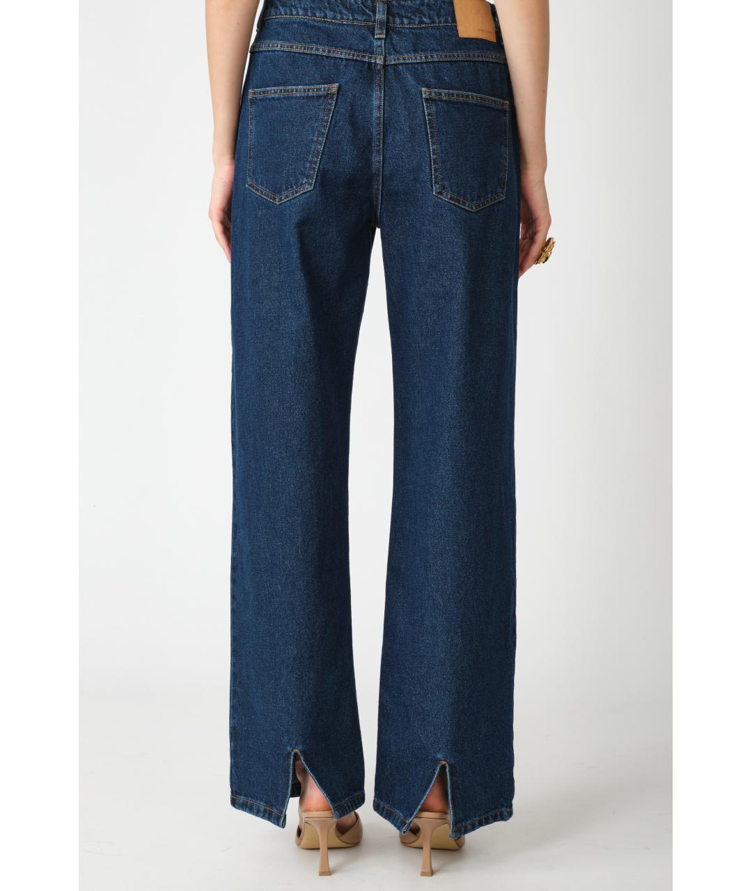 MAGDA BUTRYM Темно-синие хлопковые прямые джинсы, фото 4