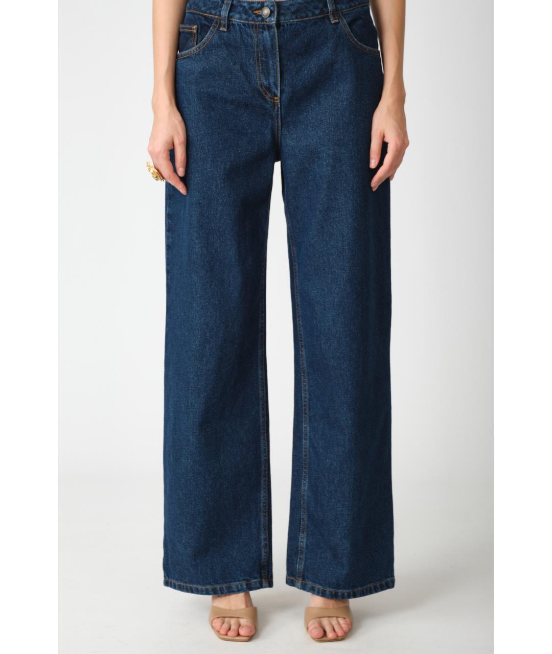 MAGDA BUTRYM Темно-синие хлопковые прямые джинсы, фото 2