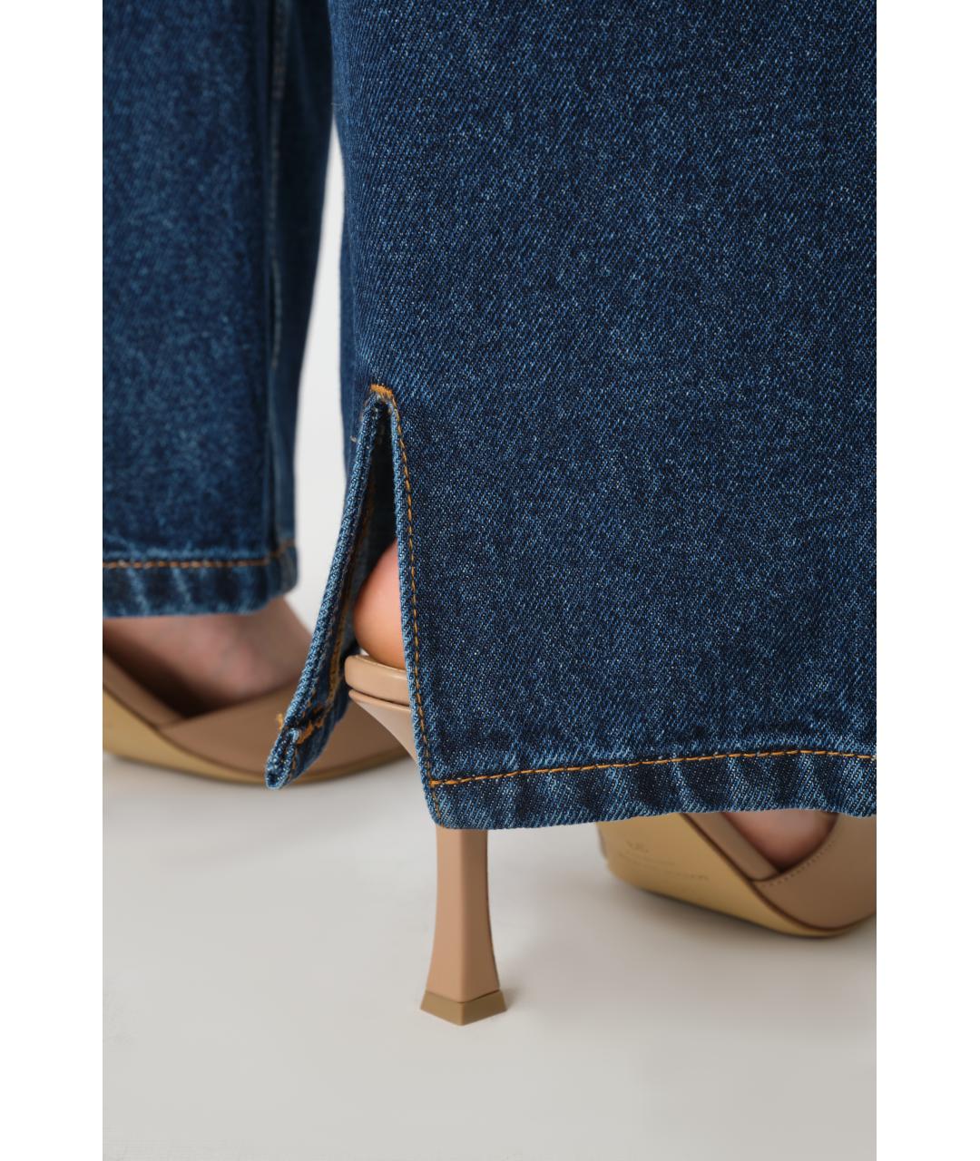 MAGDA BUTRYM Темно-синие хлопковые прямые джинсы, фото 5