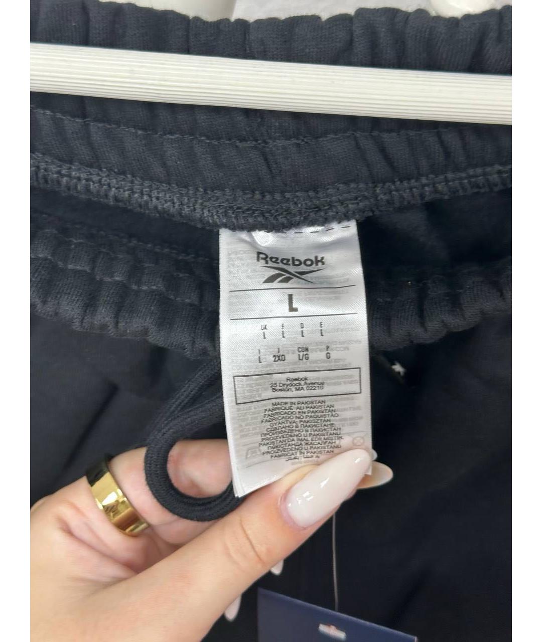 REEBOK Черный хлопковый спортивный костюм, фото 8