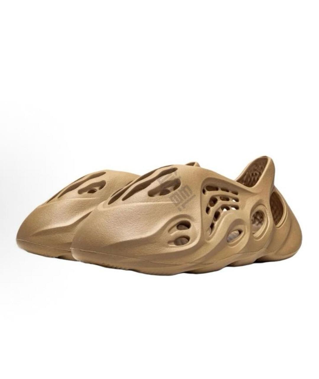 ADIDAS YEEZY Бежевые резиновые кроссовки, фото 3