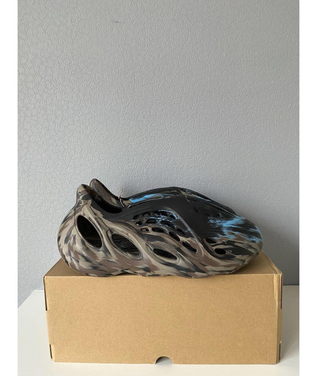 ADIDAS YEEZY Коричневые резиновые кроссовки, фото 4