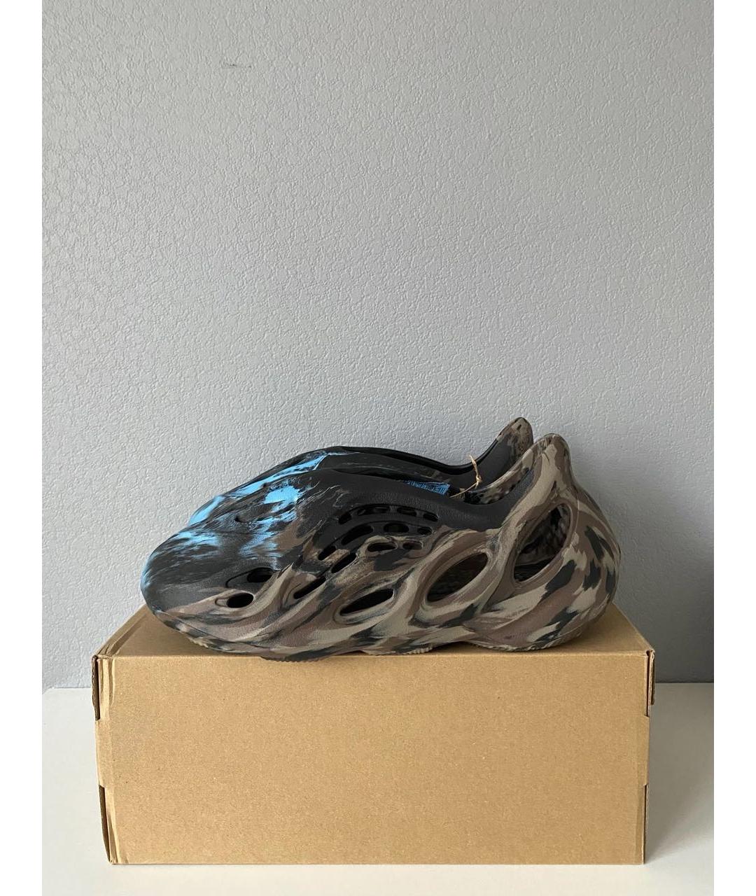 ADIDAS YEEZY Коричневые резиновые кроссовки, фото 3