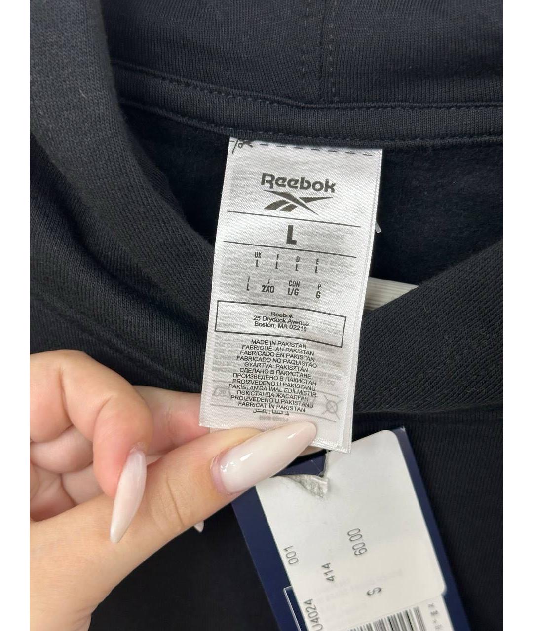 REEBOK Черный хлопковый спортивный костюм, фото 8