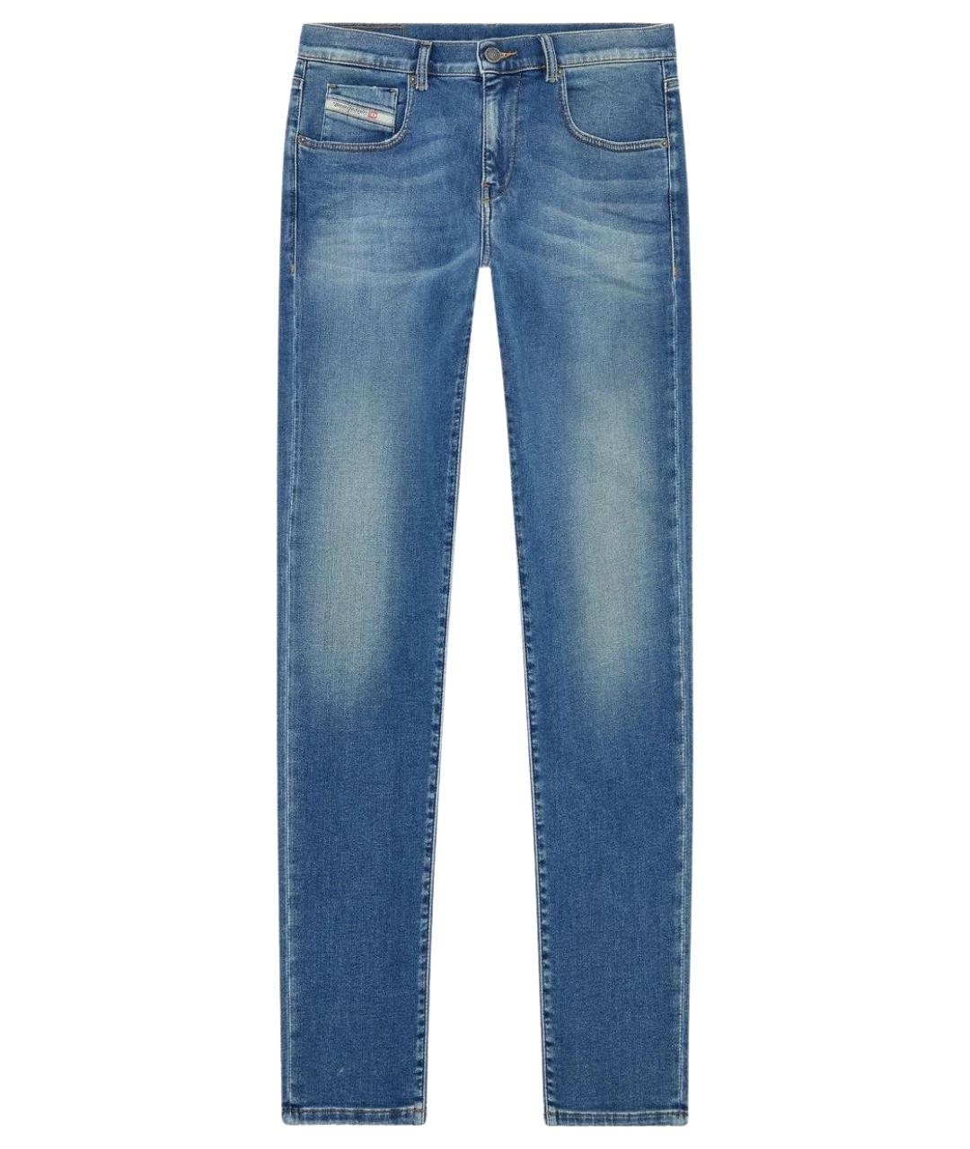 DIESEL Синие хлопко-эластановые джинсы слим, фото 1