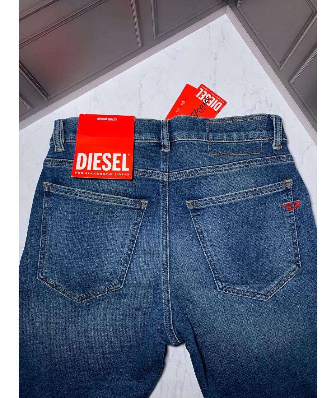 DIESEL Синие хлопко-эластановые джинсы слим, фото 4
