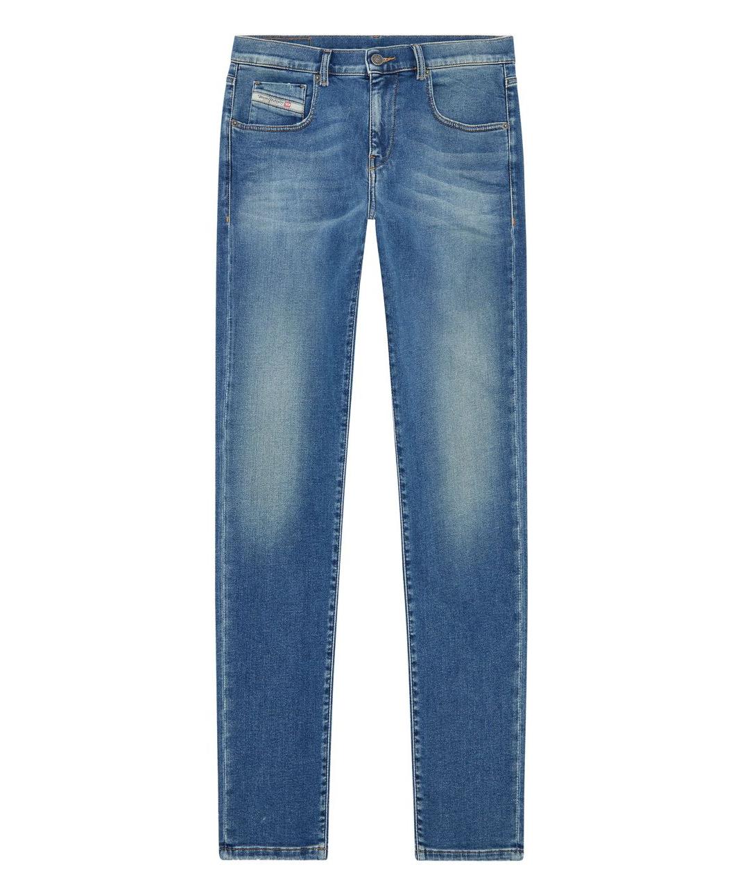 DIESEL Синие хлопко-эластановые джинсы слим, фото 9