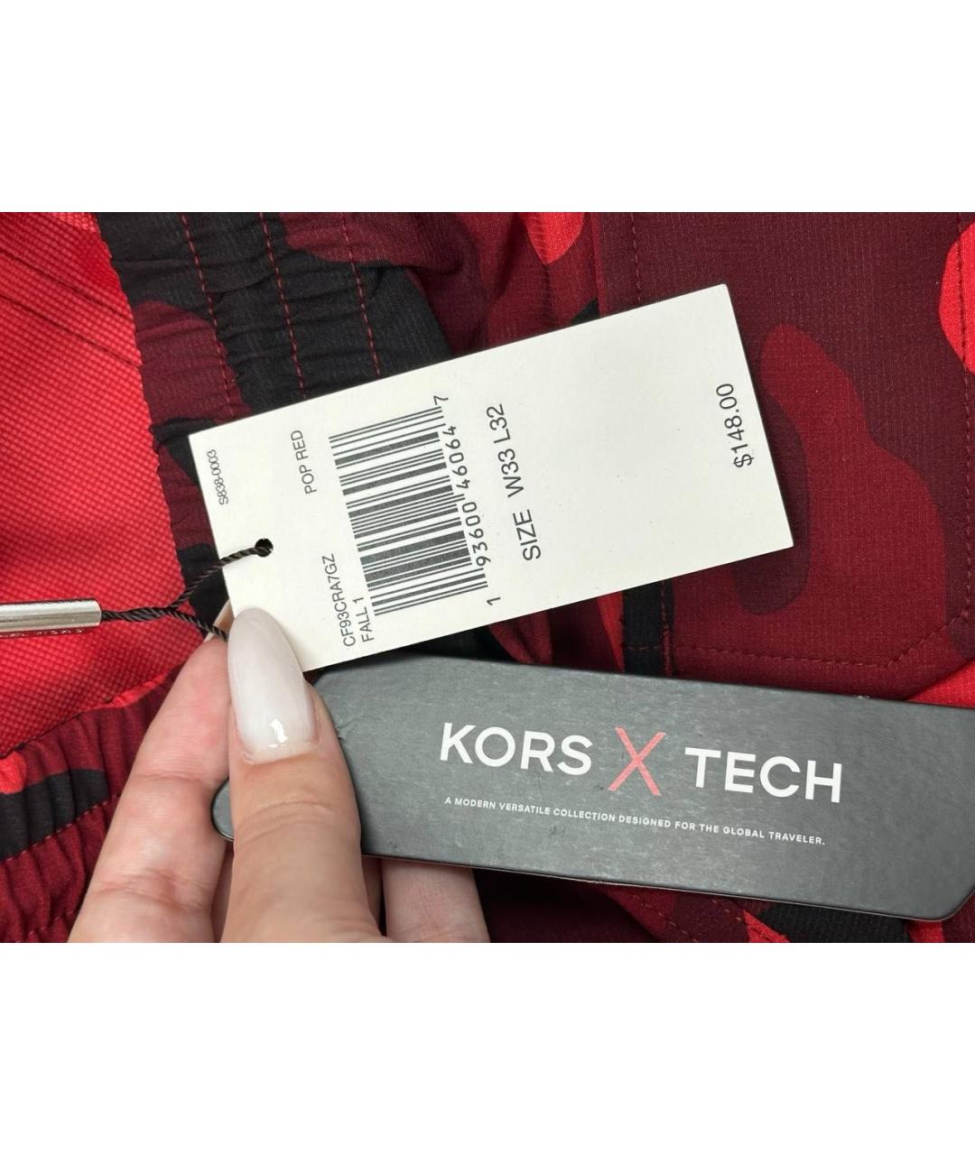 MICHAEL KORS Красные брюки чинос, фото 3