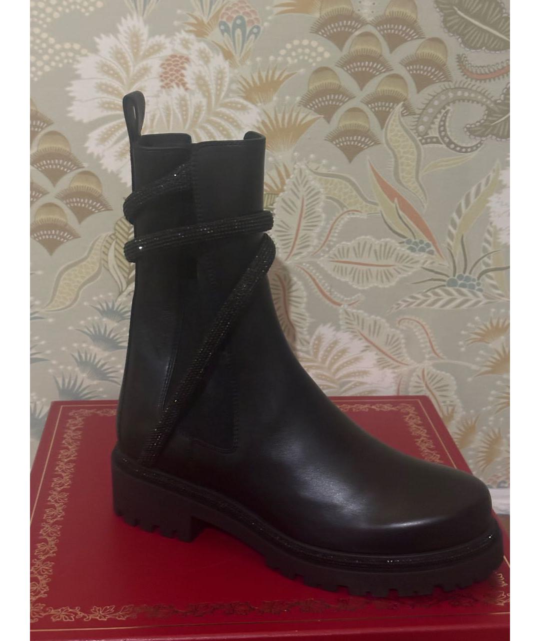 RENE CAOVILLA Черные кожаные ботинки, фото 5