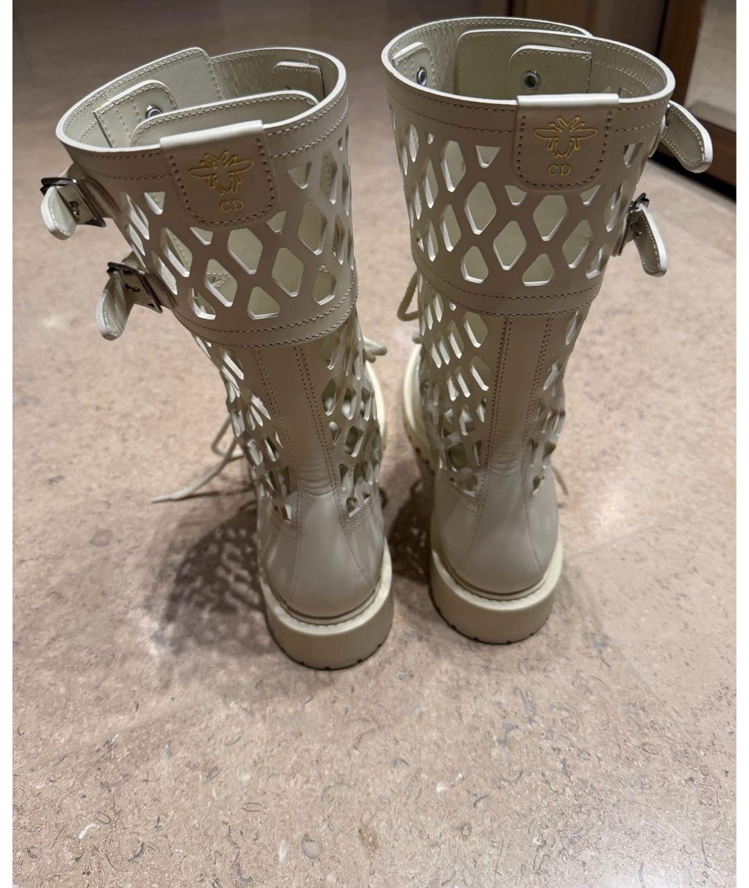 CHRISTIAN DIOR Бежевые сапоги, фото 3
