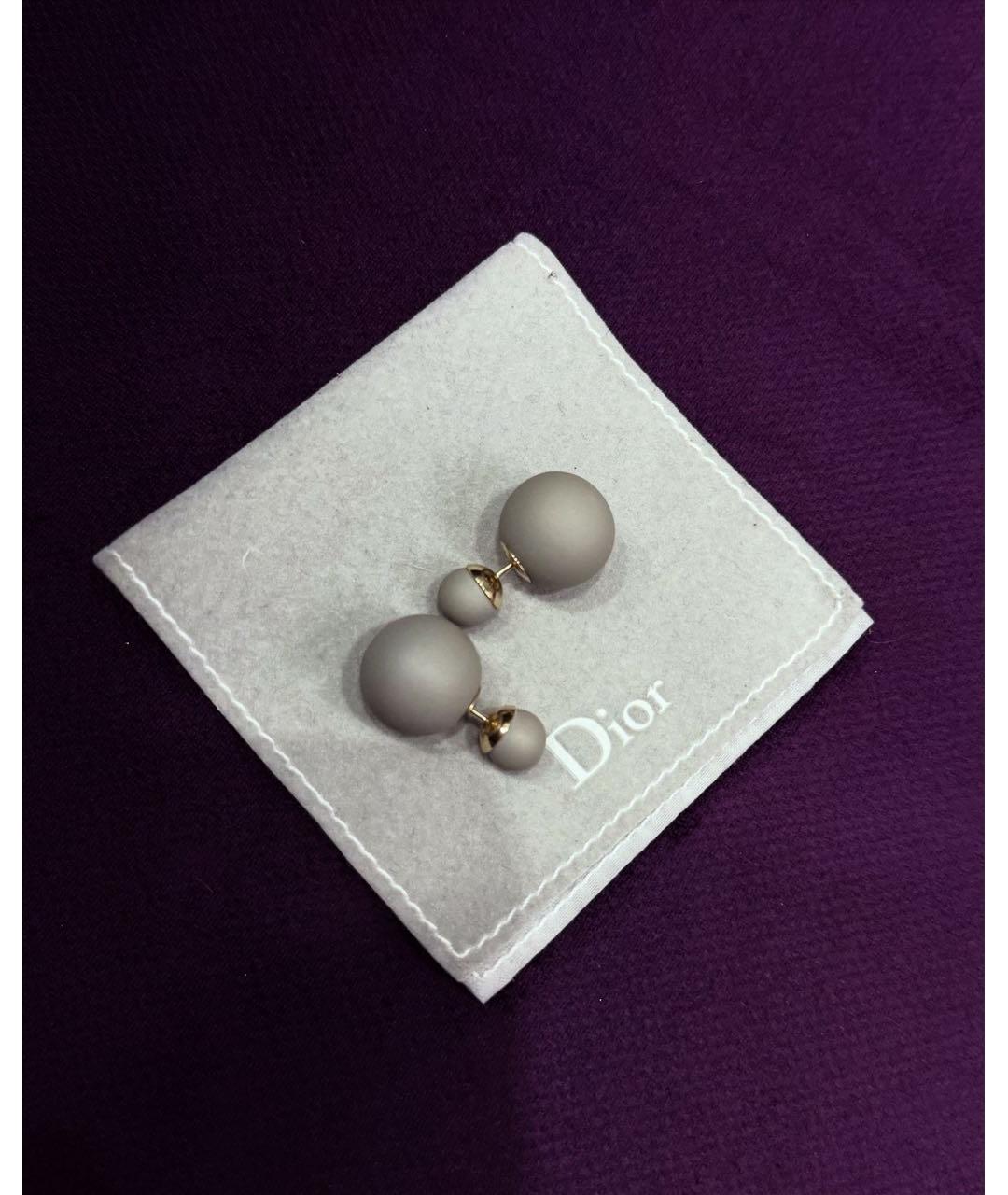 CHRISTIAN DIOR Серые серьги, фото 2