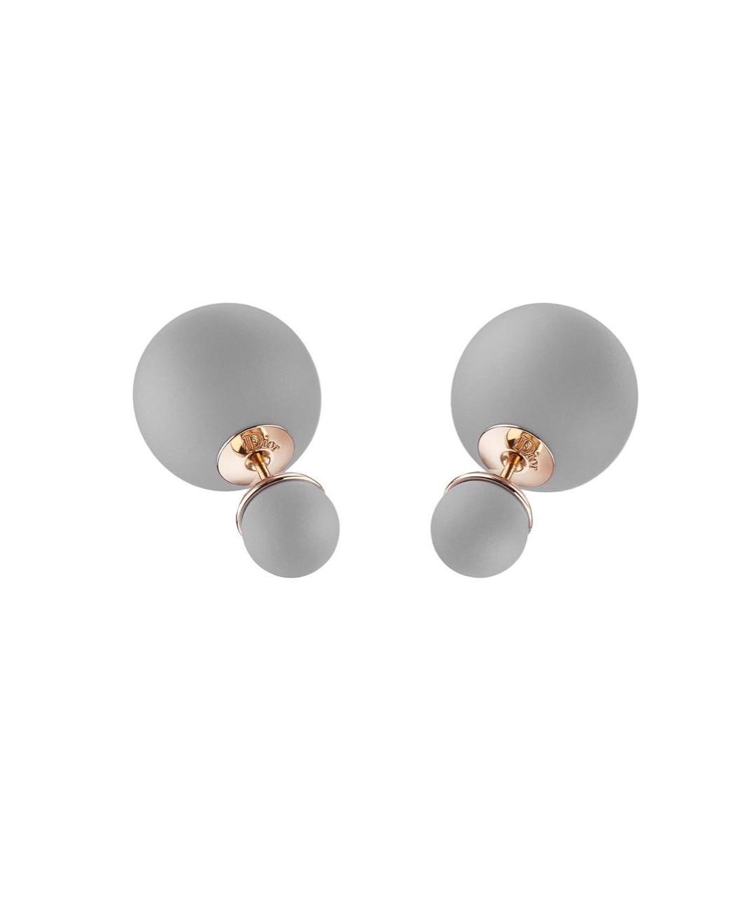 CHRISTIAN DIOR Серые серьги, фото 4
