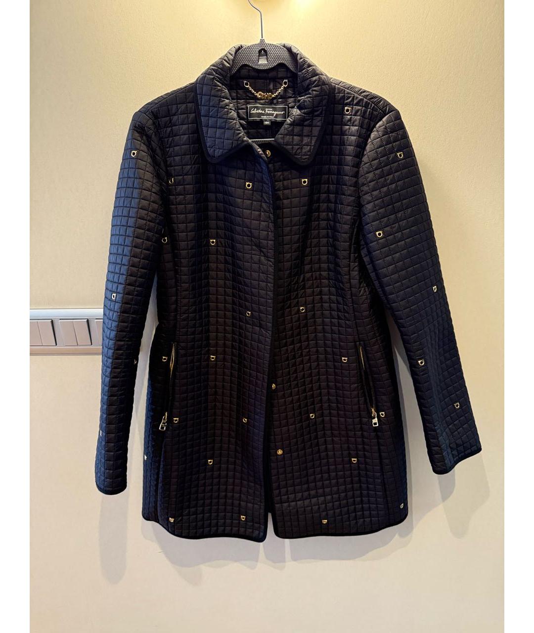 FERRAGAMO Темно-синий полиамидовый тренч/плащ, фото 7