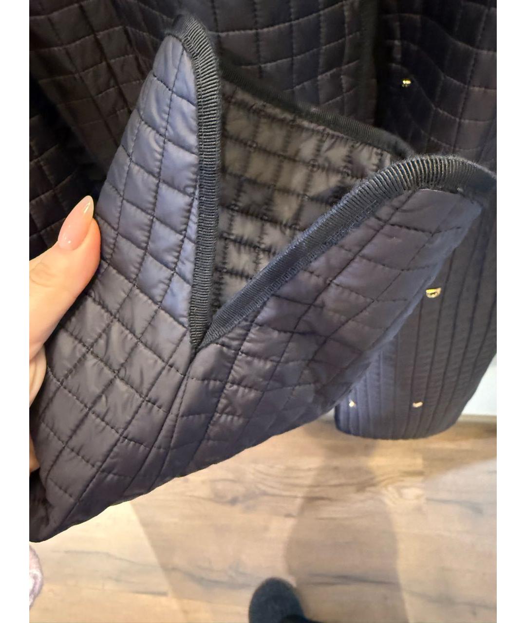 FERRAGAMO Темно-синий полиамидовый тренч/плащ, фото 5