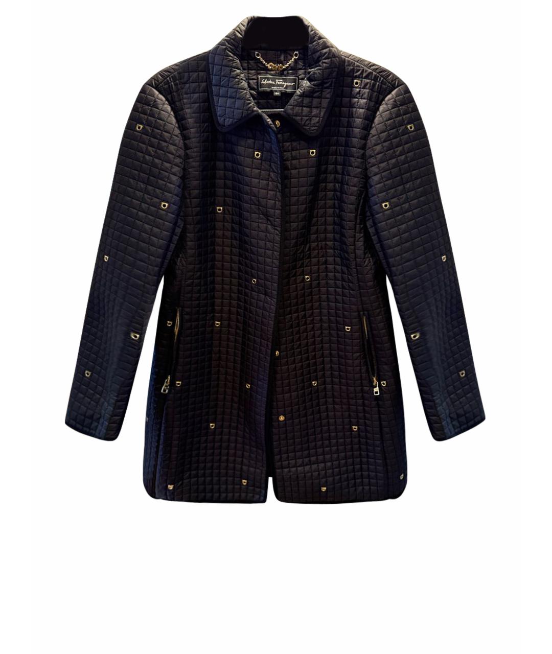 FERRAGAMO Темно-синий полиамидовый тренч/плащ, фото 1