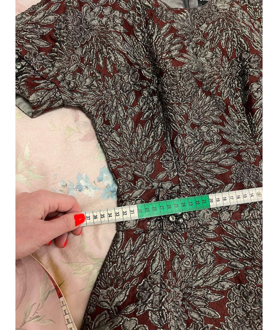 DOLCE&GABBANA Мульти шелковое коктейльное платье, фото 8