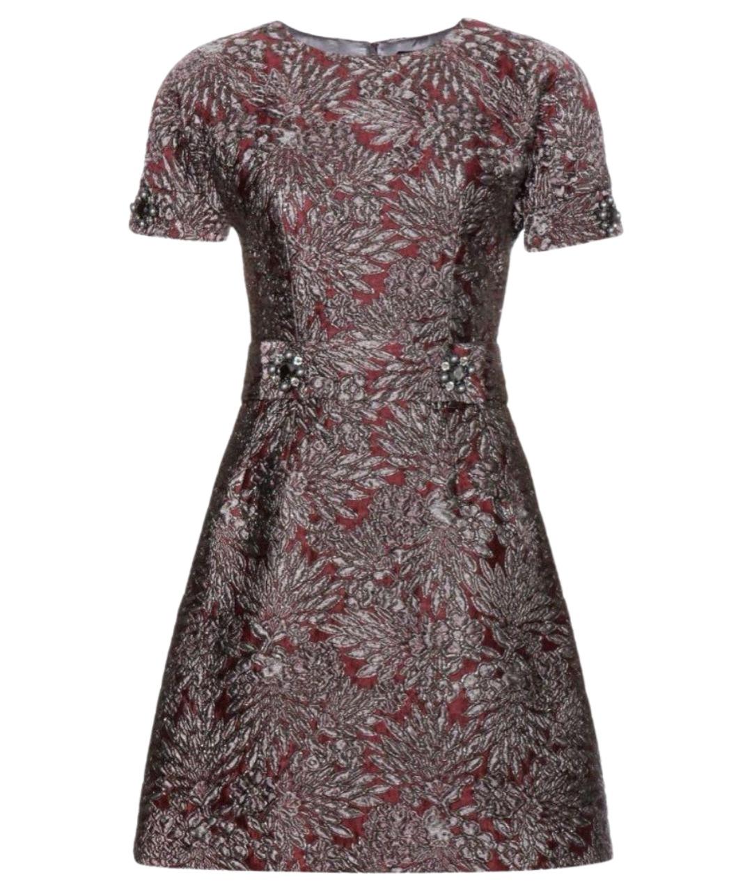 DOLCE&GABBANA Мульти шелковое коктейльное платье, фото 1