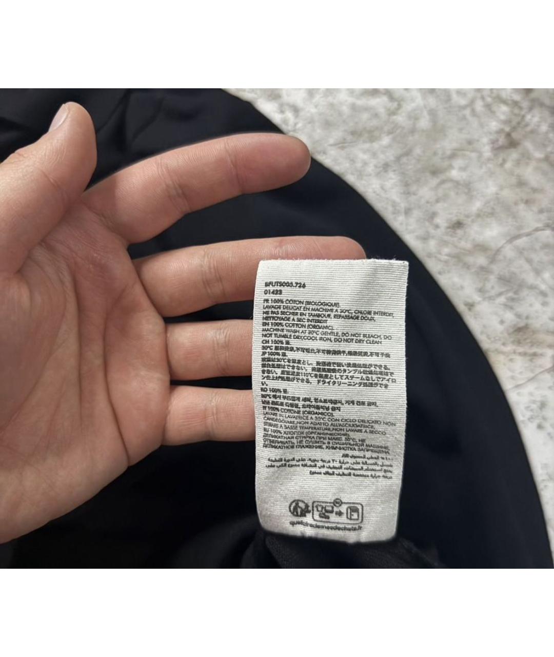 Ami Paris Черное поло с длинным рукавом, фото 7