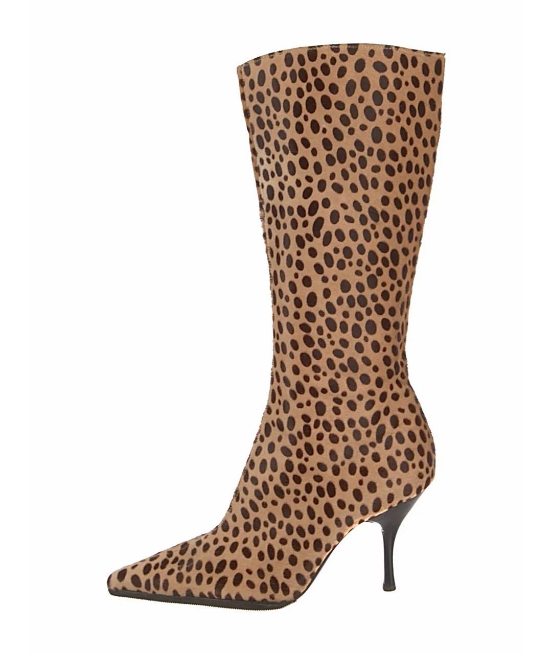 SERGIO ROSSI Бежевые кожаные сапоги, фото 8