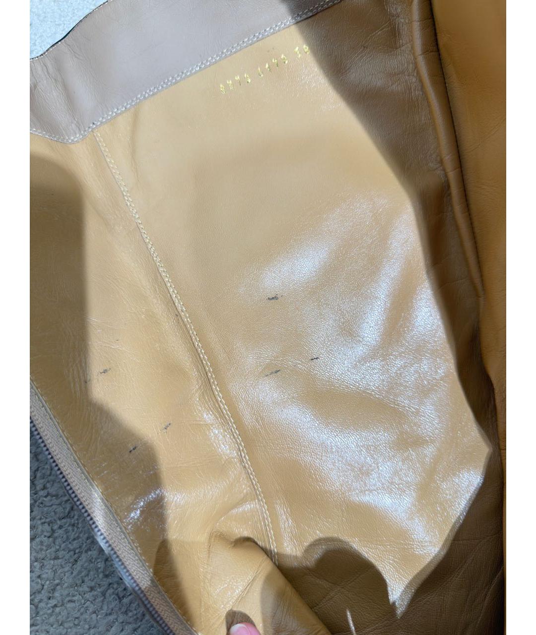 SERGIO ROSSI Бежевые кожаные сапоги, фото 7