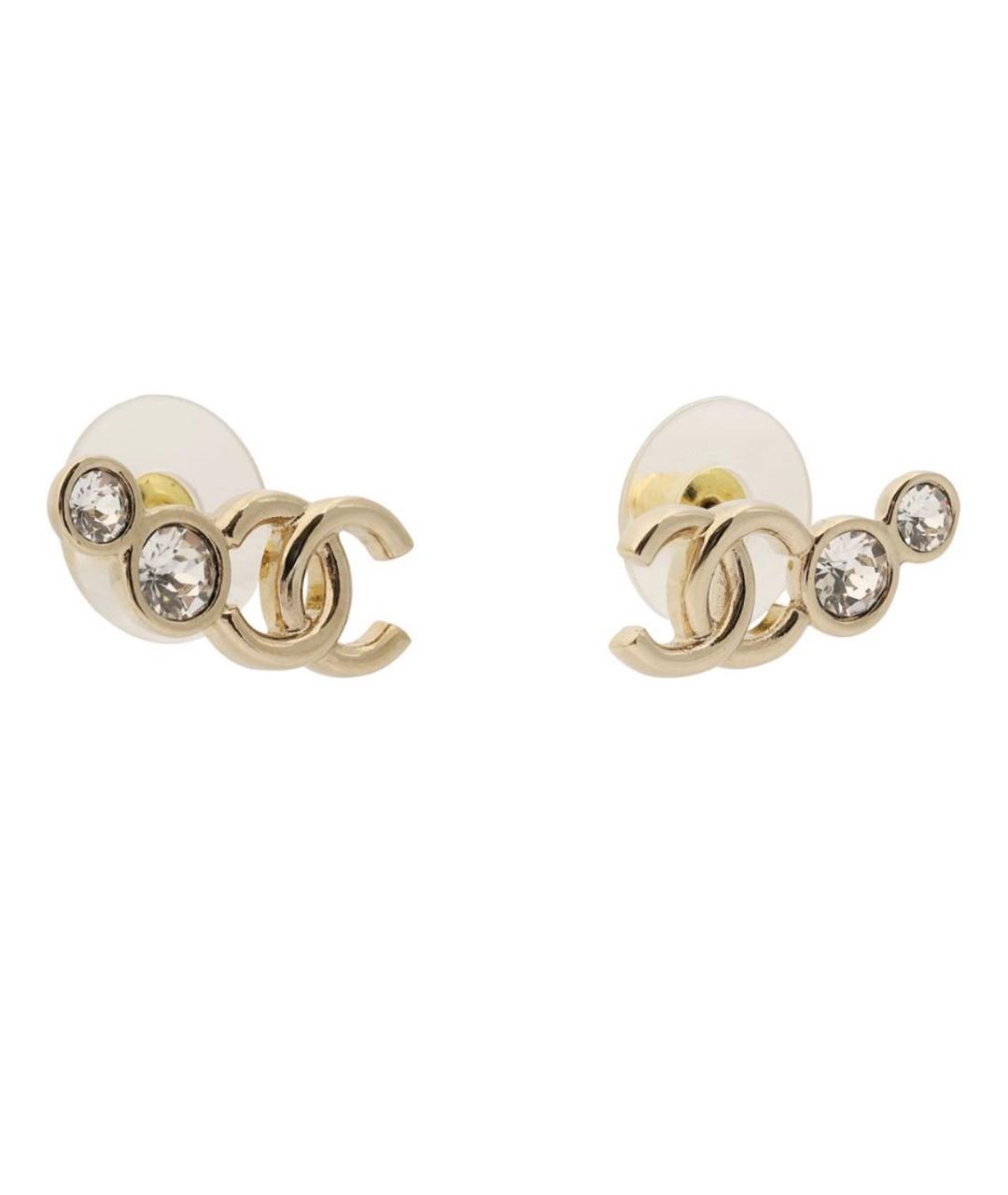 CHANEL Золотые металлические серьги, фото 2