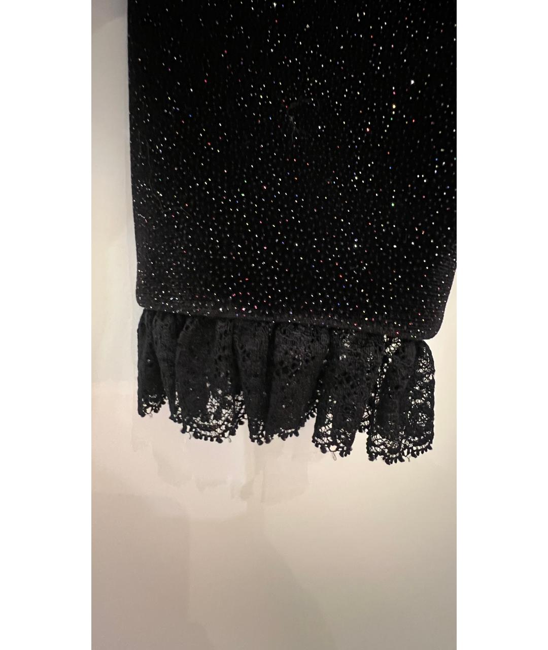 PHILOSOPHY DI LORENZO SERAFINI Черное полиэстеровое вечернее платье, фото 4