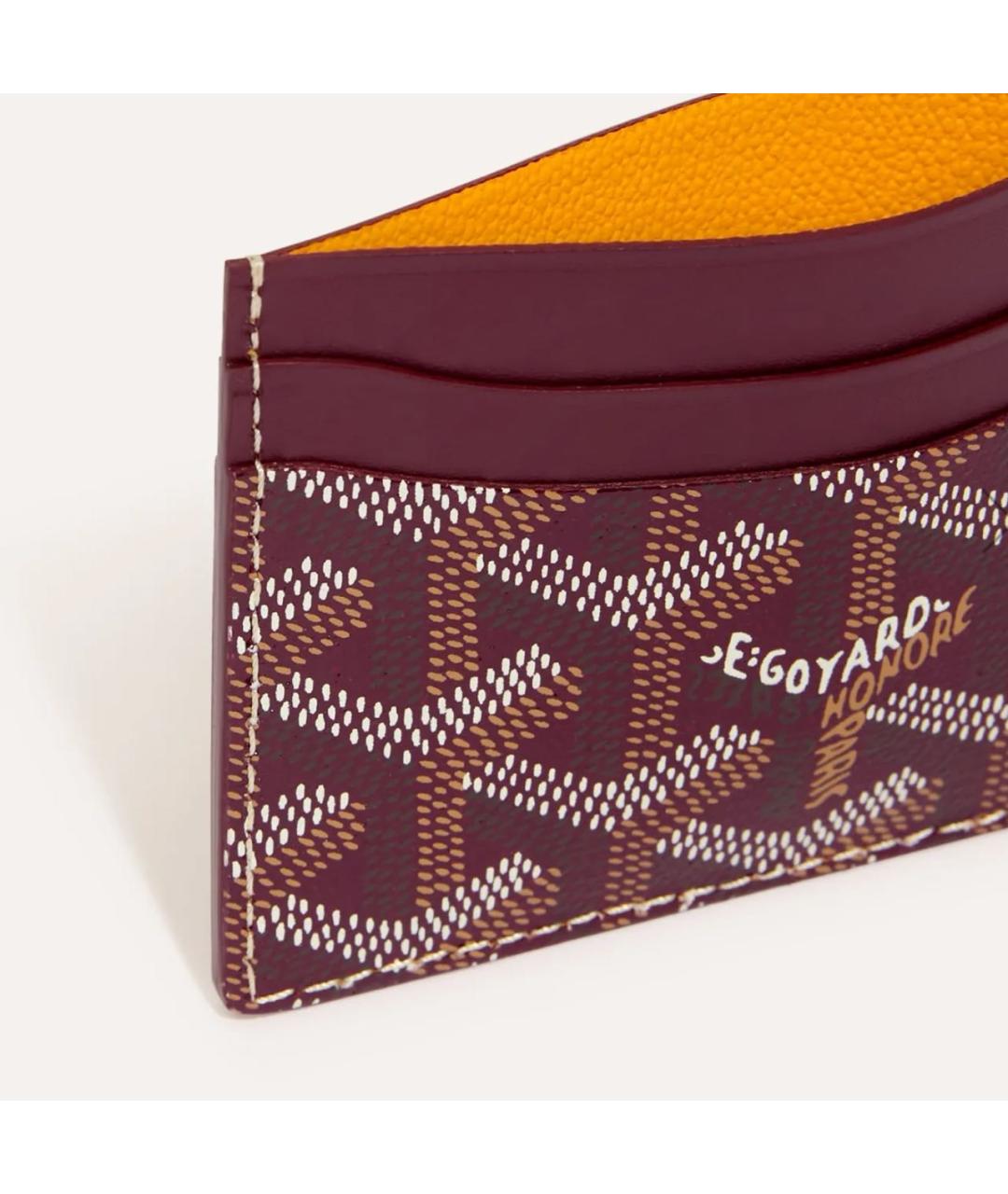 GOYARD Бордовый кардхолдер, фото 2