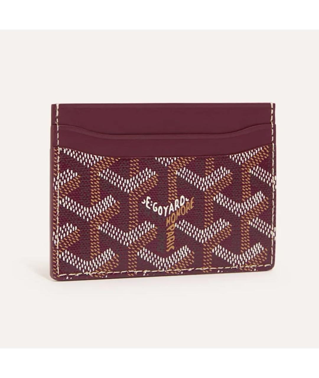 GOYARD Бордовый кардхолдер, фото 4