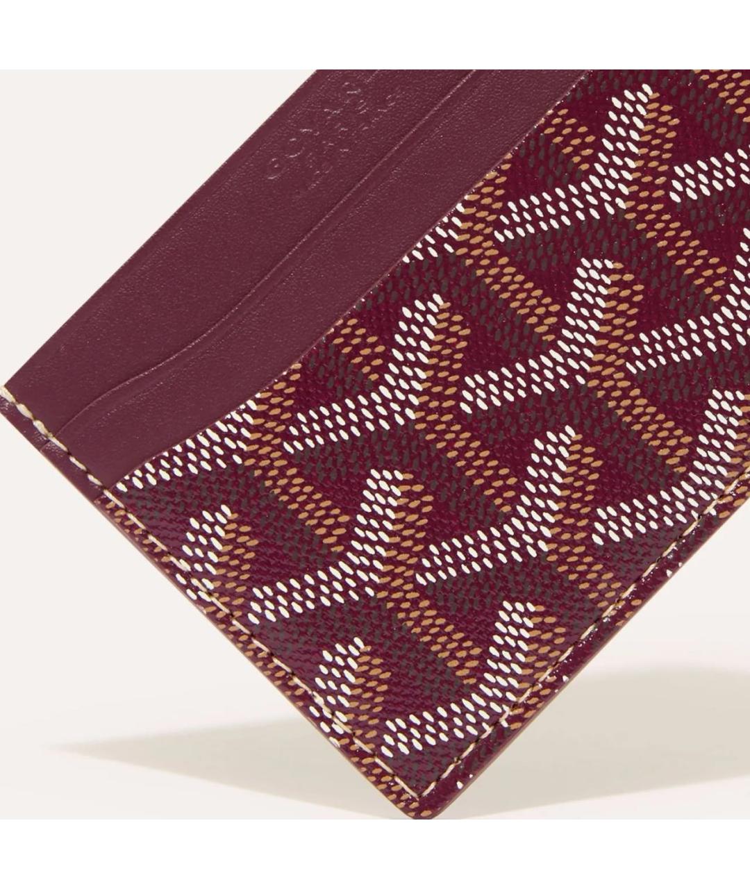 GOYARD Бордовый кардхолдер, фото 3