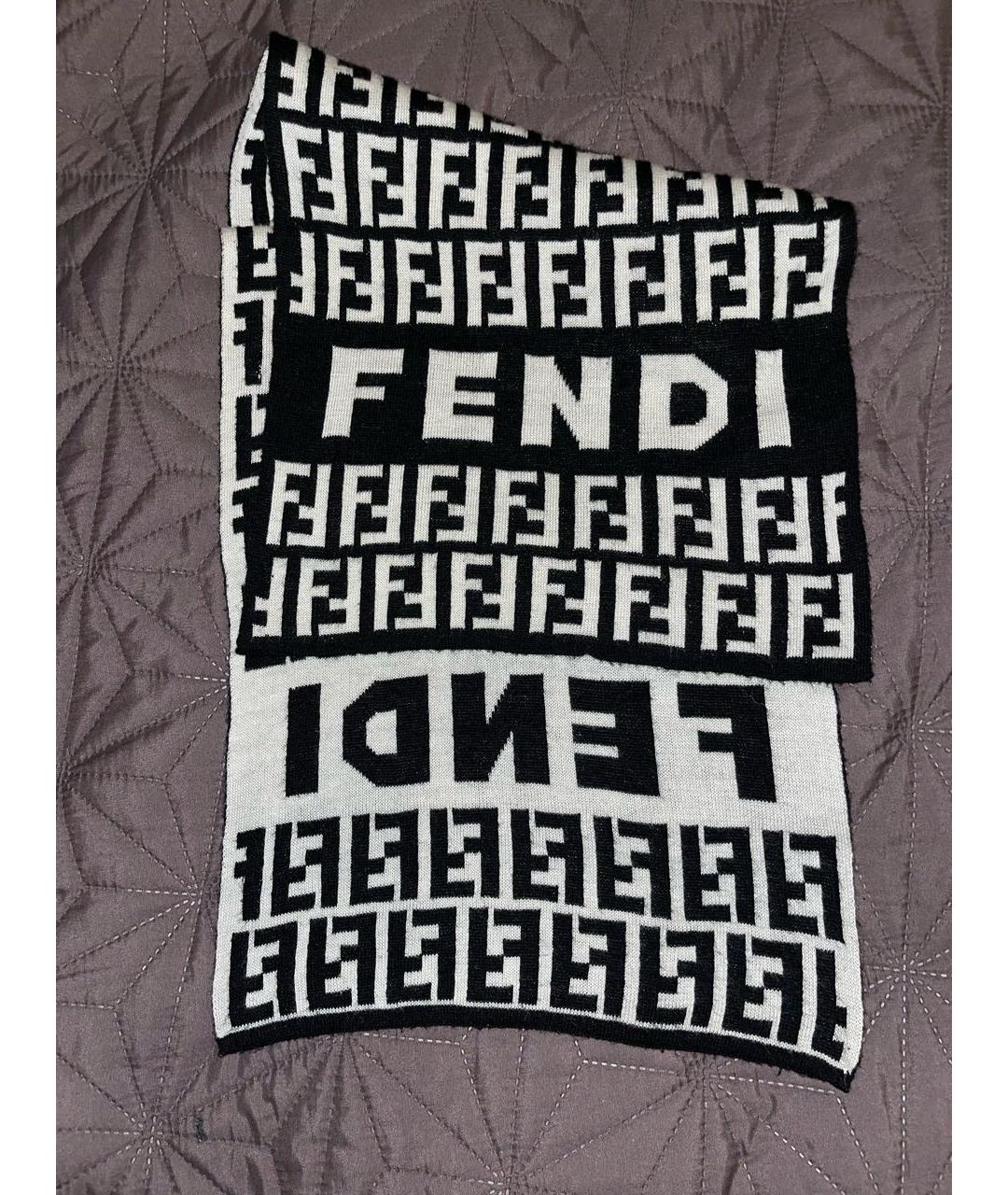 FENDI Мульти шерстяной шарф, фото 2