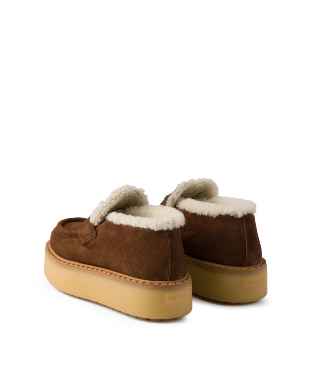 PRADA Коричневые замшевые ботинки, фото 3