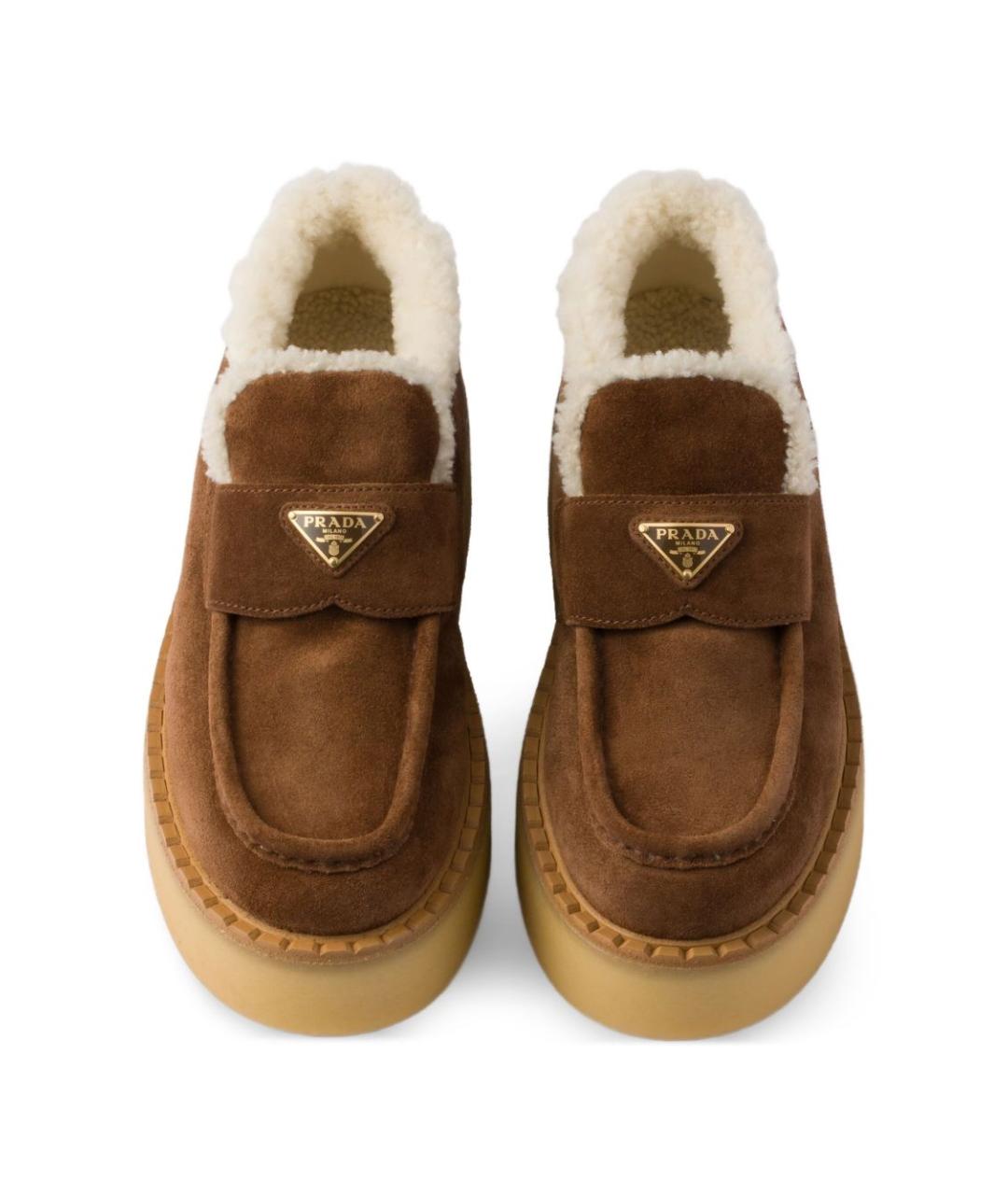 PRADA Коричневые замшевые ботинки, фото 4