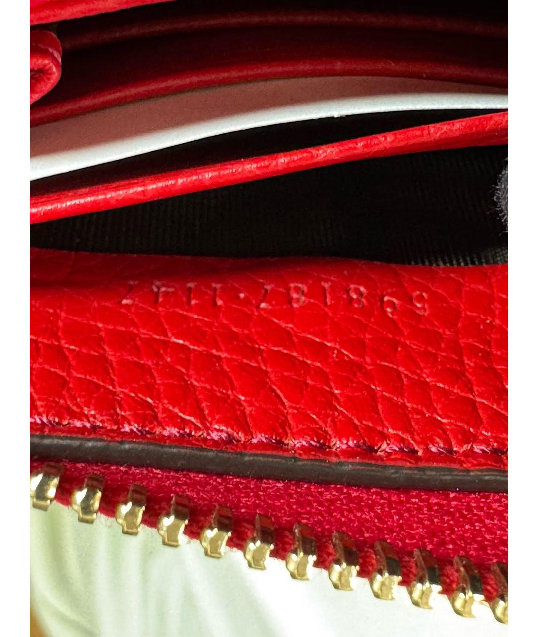 GUCCI Красный кожаный кошелек, фото 6