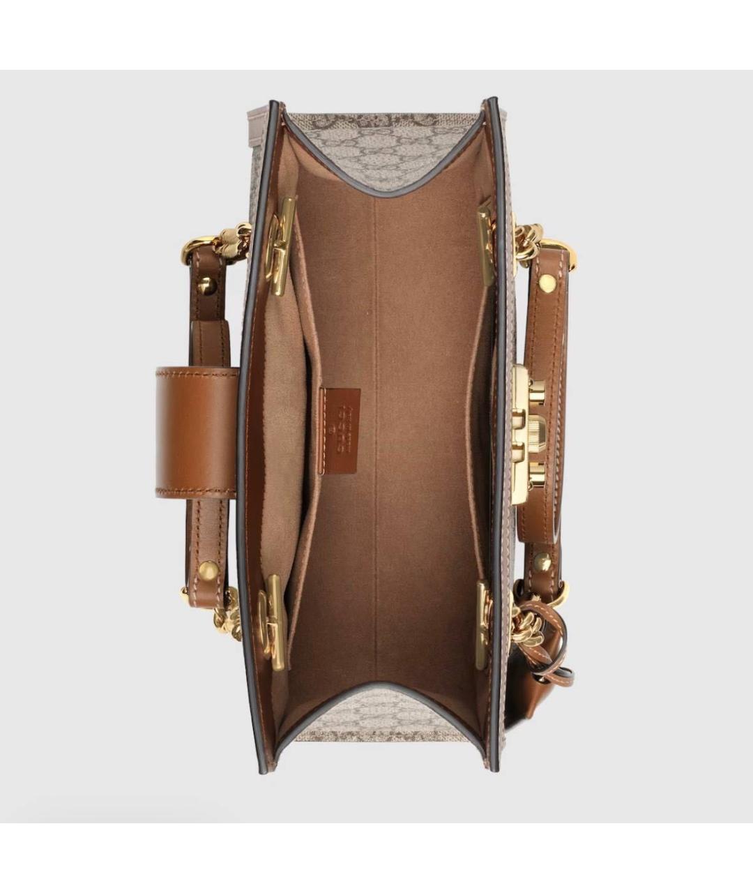 GUCCI Серая кожаная сумка через плечо, фото 4