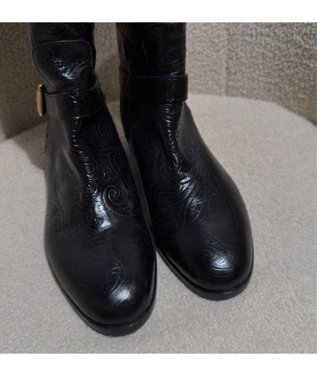 ETRO Черные кожаные сапоги, фото 3