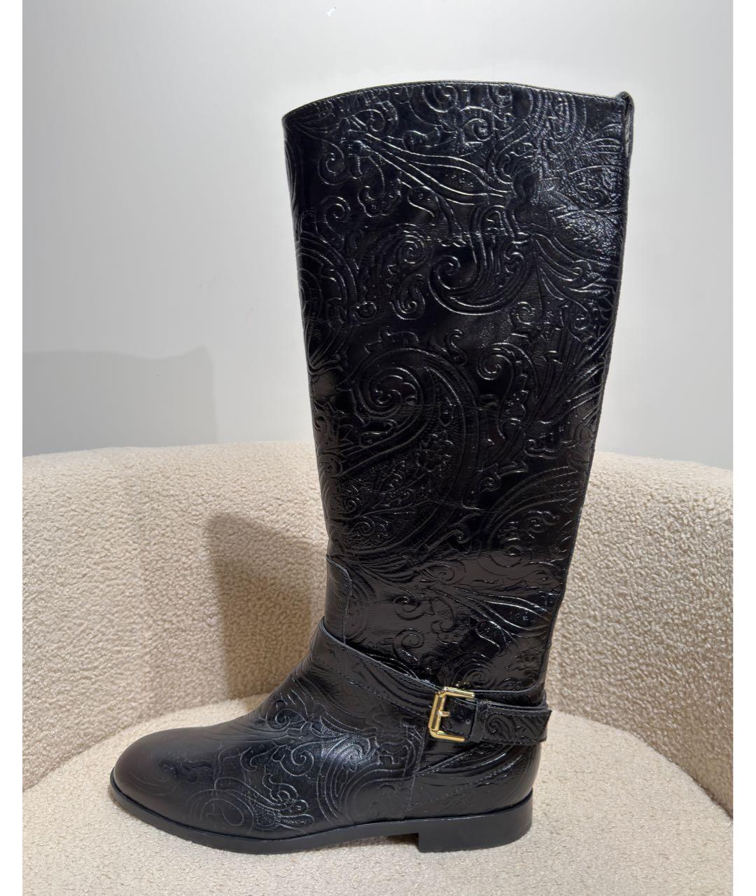 ETRO Черные кожаные сапоги, фото 6